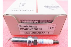 СВЕЧА для NISSAN MICRA IV (K13) 1.2 DIG-S 2011-, код двигателя HR12DDR, V см3 1198, кВт 72, л.с. 98, бензин, NISSAN 22401ED815