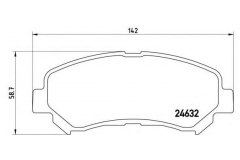 Колодки тормозные дисковые передн для NISSAN QASHQAI / QASHQAI +2 I (J10, JJ10) 1.5 dCi 2010-2013, код двигателя K9K430, V см3 1461, кВт 81, л.с. 110, Дизель, Brembo P56062