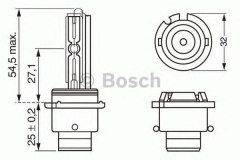 Лампа D2R для NISSAN QASHQAI / QASHQAI +2 I (J10, JJ10) 1.5 dCi 2007-2013, код двигателя K9K 282,K9K 292, V см3 1461, кВт 78, л.с. 106, Дизель, Bosch 1987302903