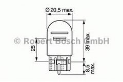 Лампа накаливания W21 для NISSAN QASHQAI / QASHQAI +2 I (J10, JJ10) 1.5 dCi 2007-2013, код двигателя K9K282,K9K292, V см3 1461, кВт 78, л.с. 106, Дизель, Bosch 1987302252