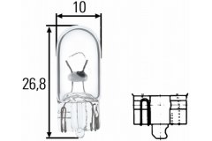 Лампа W5W 12V 8GP003594-121 для NISSAN KUBISTAR Фургон (X80) 1.2 16V 2006-, код двигателя D4F712, V см3 1149, кВт 55, л.с. 75, бензин, Hella 8GP003594121