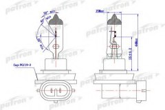 Лампа галогенная H11 LL 12 55 PGJ19-2 для NISSAN PRIMERA (P12) 2.2 Di 2002-, код двигателя YD22DDT, V см3 2184, кВт 93, л.с. 126, Дизель, PATRON PLH111255