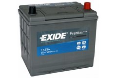 EXIDE EA654 PREMIUM_аккумуляторная батарея 19.5 для NISSAN 350 Z Roadster (Z33) 3.5 2005-, код двигателя VQ35DE, V см3 3498, кВт 206, л.с. 280, бензин, EXIDE EA654