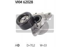 VKM62028_ролик натяжной ремня НО с механизмом натяжения Navara для NISSAN PATHFINDER III (R51) 2.5 dCi 4WD 2005-, код двигателя YD25DDTi, V см3 2488, кВт 128, л.с. 174, Дизель, Skf VKM62028